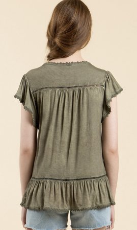 Ingraham Short Sleeve Vintage Reproduction Top Olive
