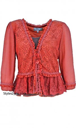 Jana Vintage Lace Bohemian Western Skirt In Rust Pretty Angel