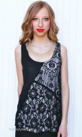 Lucinda Lace Blouse In Black