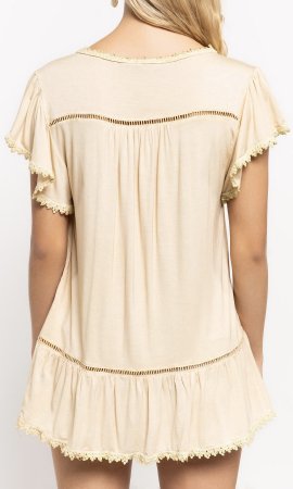 Ingraham Short Sleeve Vintage Reproduction Top Honey