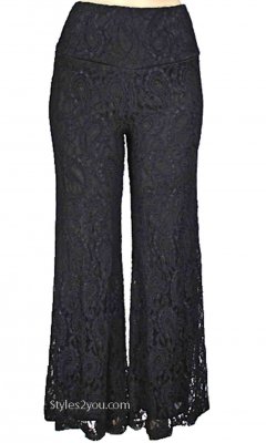 Lacey Victorian Lace Palazzo Pants, Leggings In Buttercream Sacred Threads  Clothing High Quality Boutique Vintage Western Lace Palazzo Pants For Women  [215501 Sacred Threads Clothing] - $59.00