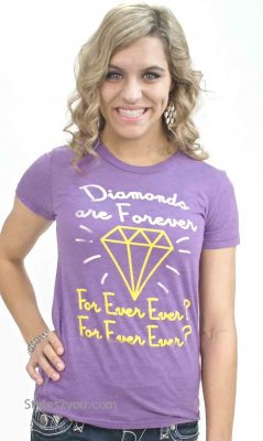 Diamonds Are Forever Ladies Tee Shirt