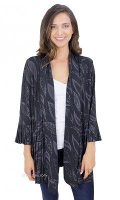 Madeline Pleated Jacket Black Reina Pretty Woman Jacket