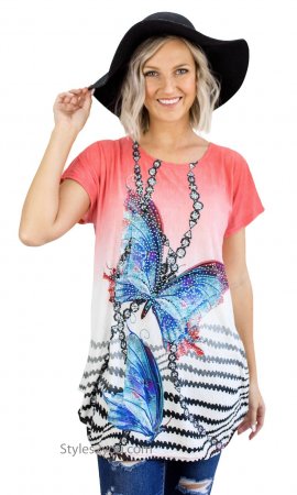 Tristan Pretty Angel Ladies Bohemian Oversized Top In Pink
