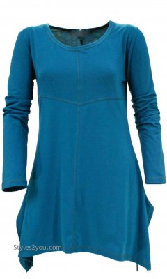 Betsy Ladies Bohemian Shirt Dress In Turquoise [ALTS17561TQ Pretty ...