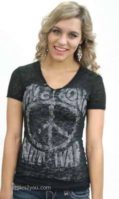Make Love Not War Peace Burnout T-Shirt