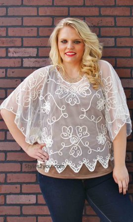 Reina Ladies Western Vintage Victorian All Lace Top In White