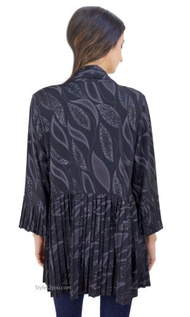Madeline Pleated Jacket Black Reina Pretty Woman Jacket