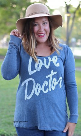 Love Doctor Ladies T Shirt In Blue