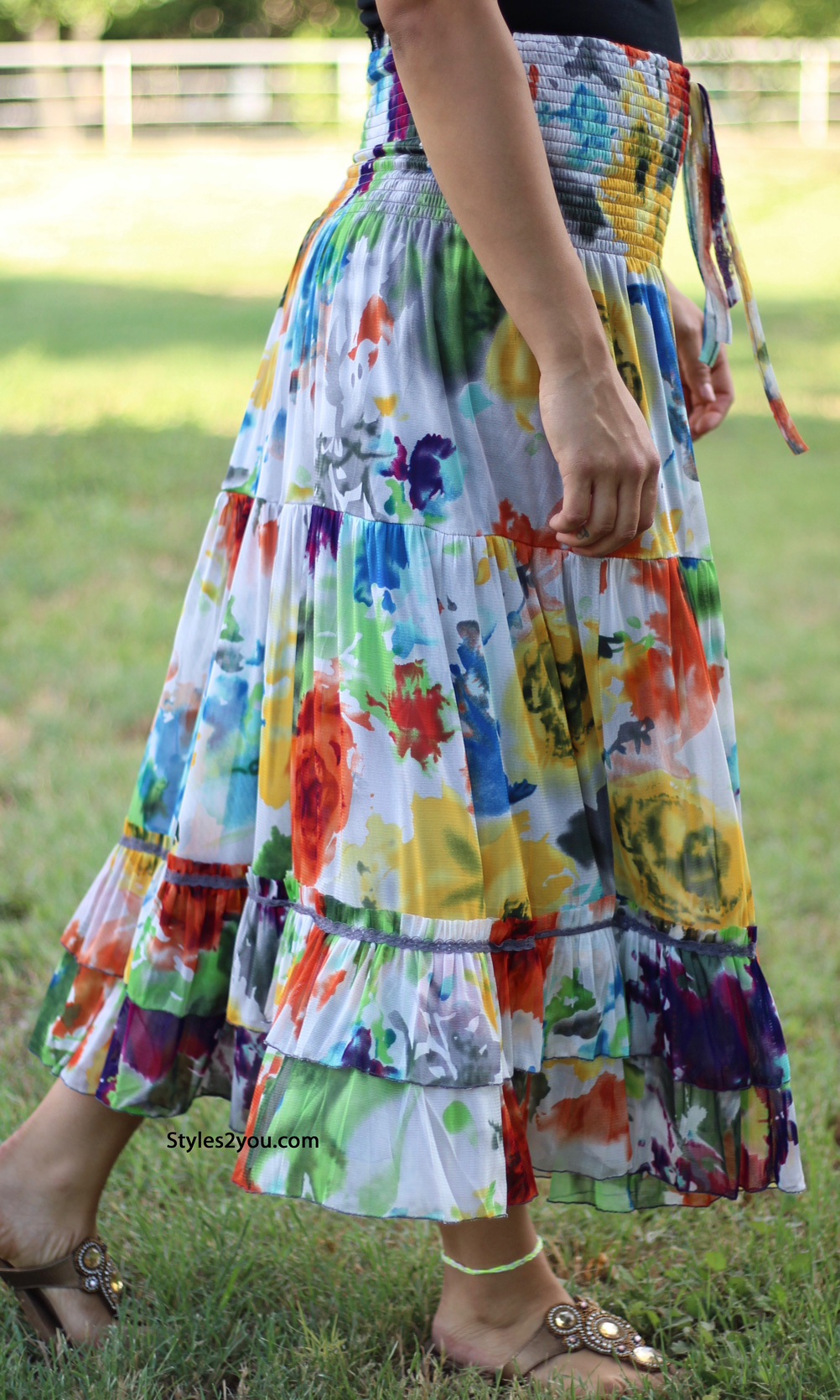 Glory Flower Skirt OR Dress Bright Colors Sacred Threads Dress Sacred  Threads has vintage clothes bohemian vintage tops vintage shirt dresses  tunics vintage style clothing 213282 [213282 Sacred Threads Clothing]